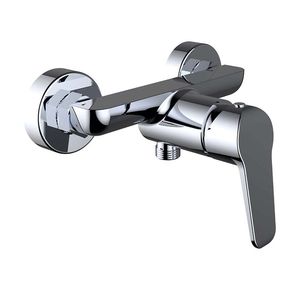 grifo monomando para ducha / de pared / de latón cromado / de baño
