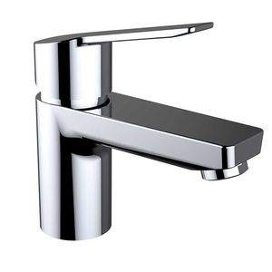 grifo monomando para lavabo / de latón cromado / de baño / con 1 orificio
