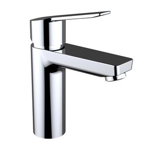 grifo monomando para lavabo / de latón cromado / de baño / con 1 orificio