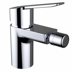 grifo monomando para bidé / de latón cromado / de baño / con 1 orificio