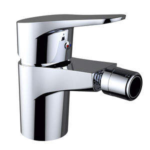 grifo monomando para bidé / de latón cromado / de baño / con 1 orificio