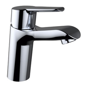 grifo monomando para lavabo / de latón cromado / de baño / con 1 orificio