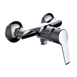 grifo monomando para ducha / de pared / de latón cromado / de baño