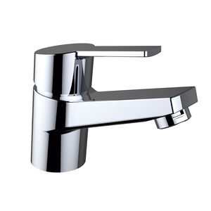 grifo monomando para lavabo / de latón cromado / de baño / con 1 orificio