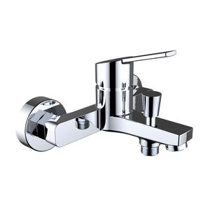grifo monomando para bañera / de pared / de latón cromado / de baño