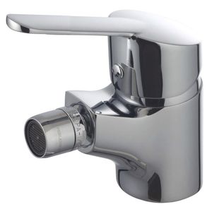 grifo monomando para bidé / de latón cromado / de baño / con 1 orificio