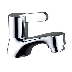 grifo monomando para lavabo / de latón cromado / de baño / con 1 orificio
