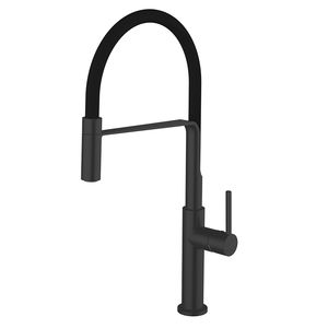 grifo monomando de latón cromado / de baño / con 1 orificio / con ducha extraíble