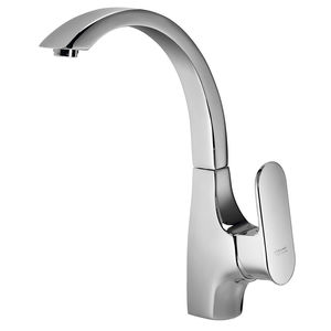 grifo monomando de latón cromado / para cocina / con 1 orificio / profesional