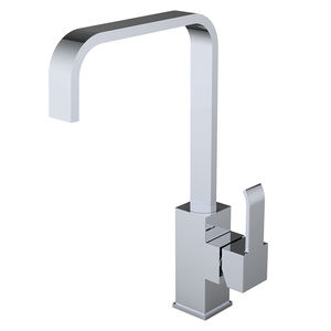 grifo monomando de latón cromado / para cocina / con 1 orificio / cascada