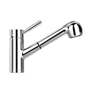 grifo monomando de latón cromado / para cocina / con 1 orificio / para hotel