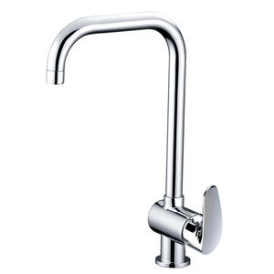 grifo monomando de latón cromado / para cocina / con 1 orificio / para hotel