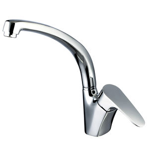 grifo monomando de latón cromado / para cocina / con 1 orificio