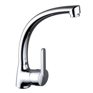 grifo monomando de latón cromado / para cocina / con 1 orificio / para hotel