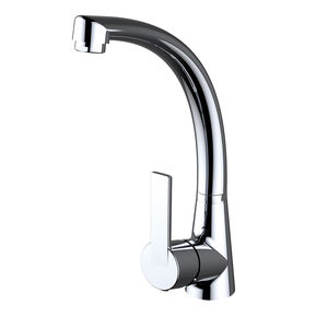 grifo monomando de latón cromado / para cocina / con 1 orificio / para hotel