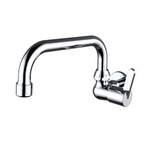 grifo monomando de pared / de latón cromado / para cocina / con 1 orificio
