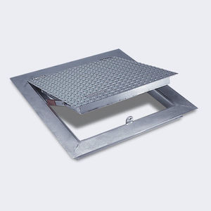trampilla de inspección para pavimento / cuadrada / rectangular / de aluminio