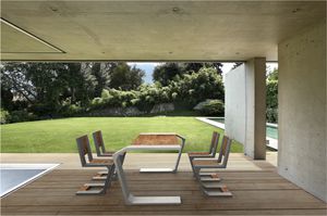 silla moderna / cantilever / de madera / de hormigón