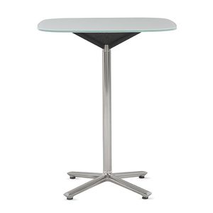 velador moderna / de aluminio pulido / de material laminado / cuadrada