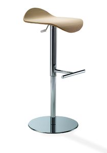taburete de bar moderno / de acero inoxidable / de metal cromado / contract