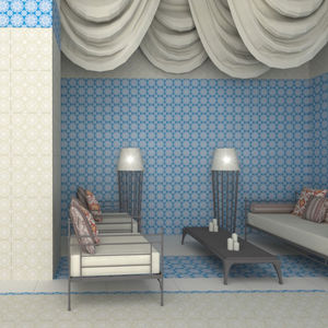 baldosa de pared / para pavimento / de porcelana / con motivos geométricos