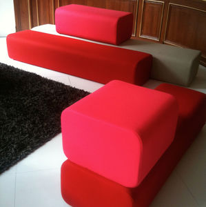 banqueta modular / moderna / de tela / a medida