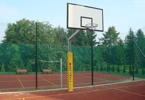 canasta de baloncesto con pie fija