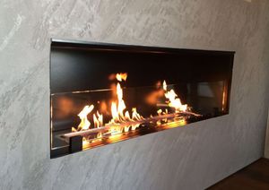 chimenea de bioetanol / moderna / hogar abierto / encastrable