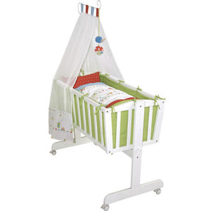 cuna mecedora / de madera / unisex