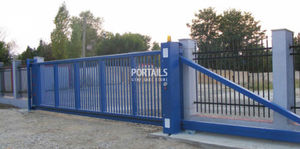 portones autoportantes / de acero / con barrotes / industriales