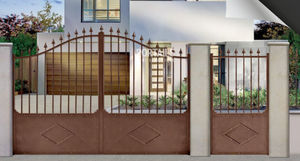 portones abatibles / de hierro / de barras / para uso residencial