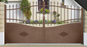 portones abatibles / de hierro / de barras / para uso residencial