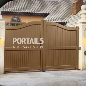 portones abatibles / de aluminio / con paneles / para uso residencial