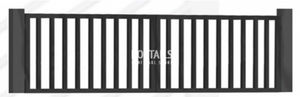 portones abatibles / de metal / con barrotes / industriales