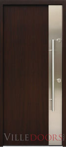 puerta de entrada / abatible / de acero inoxidable / de seguridad