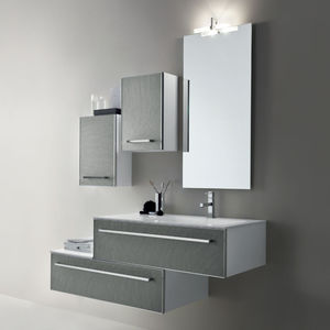 mueble de lavabo suspendido / de madera / de Corian® / moderno