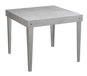 mesa moderna / de vidrio / de hormigón / cuadrada