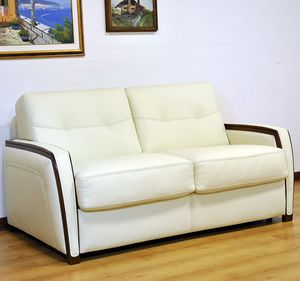 sofá cama / moderno / de cuero / 3 plazas