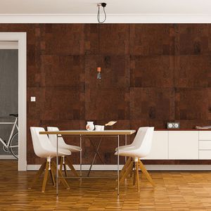 revestimiento de pared de corcho natural / para uso residencial / liso / para interior