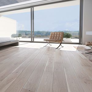 parquet multicapa / para pegar / flotante / de roble