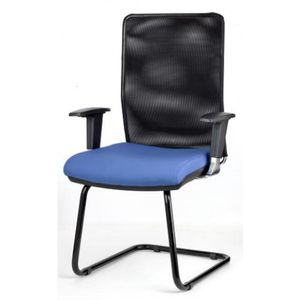 silla de visita moderna / con reposabrazos / cantilever / de tejido