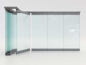 tabique plegable / de aluminio / de vidrio / de uso profesional