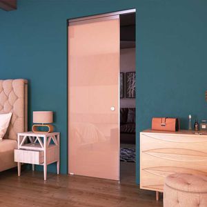 puerta de interior / corredera / de vidrio / de aluminio