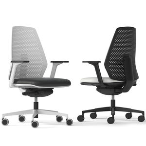 silla de oficina moderna / con reposabrazos / con ruedas / con patas en forma de estrella