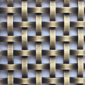tela metálica tejida para techo / de acero inoxidable / de malla cuadrada / decorativa