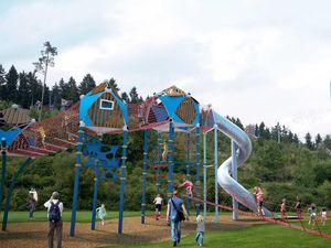 estación de juego de madera / de metal / para parque infantil