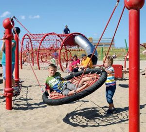 columpio de metal / para parque infantil
