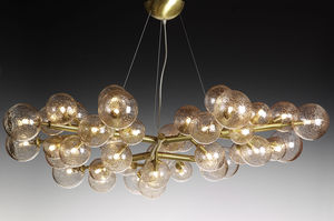 lámpara araña de diseño minimalista / de vidrio soplado / de cristal de Murano / LED