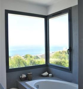 perfil de ventana de aluminio / con aislamiento térmico / de seguridad / estanco