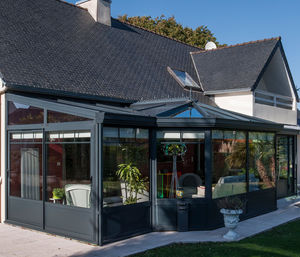 cerramiento de terraza de aluminio / totalmente de vidrio
